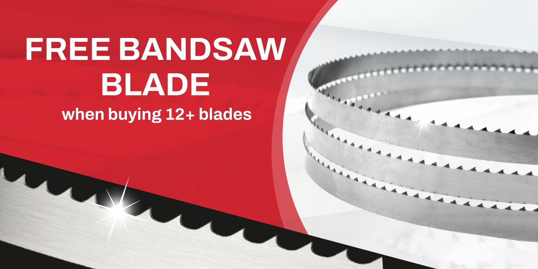 Free Bandsaw Blade when buying 12 or more Band saw Blades