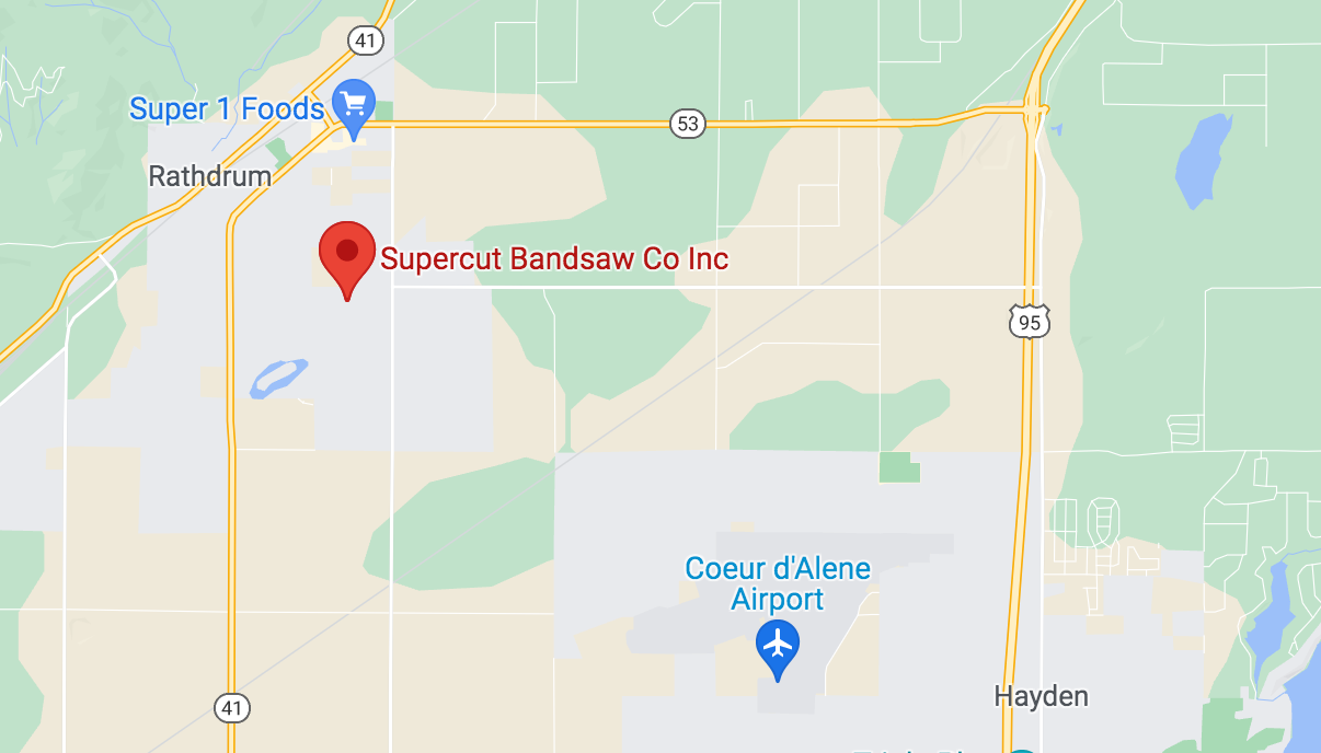 Supercut Bandsaw Rathdrum ID Location